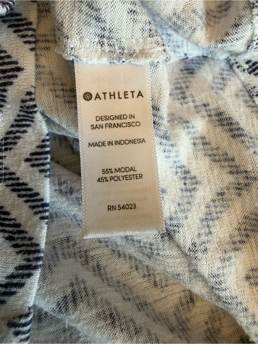 Athleta Navy Chevron Cap-Sleeve Knit Tank - Picture 7 of 7